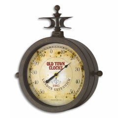 Sieninis laikrodis ir termometras NOSTALGIE OLD TOWN CLOCK® 60.3011 kaina ir informacija | Laikrodžiai | pigu.lt