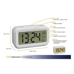Цифровой будильник с термометром Lumio TFA 0.2018.02 цена и информация | Метеорологические станции, термометры | pigu.lt