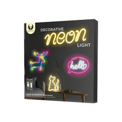 Neon LED Light HELLO pink white Bat + USB FLNE15 Forever Light цена и информация | Настенные светильники | pigu.lt