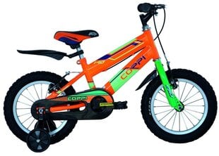 Велосипед 14" JUNIOR MAN ARGO/ORANGE/GRN 8001446125137 COPPI цена и информация | Велосипеды | pigu.lt
