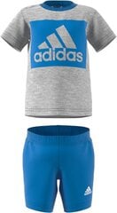 Cпортивный детский костюм Adidas I Bl T Set H65822/92, серый/синий цена и информация | Рубашки для мальчиков | pigu.lt