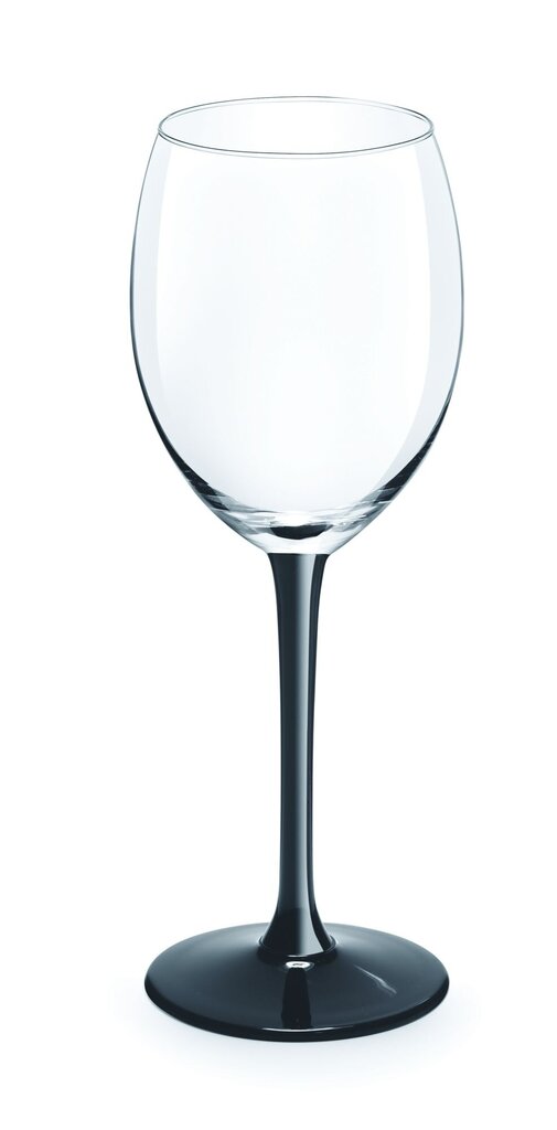 Baltoji vyno taurė, 250ML, juodos kojelės kaina ir informacija | Taurės, puodeliai, ąsočiai | pigu.lt