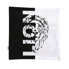 POSZEWKA DEKORACYJNA 40X40 CM DZIKIE ZWIERZĘTA DEK. LION N/N BZ цена и информация | Декоративные подушки и наволочки | pigu.lt