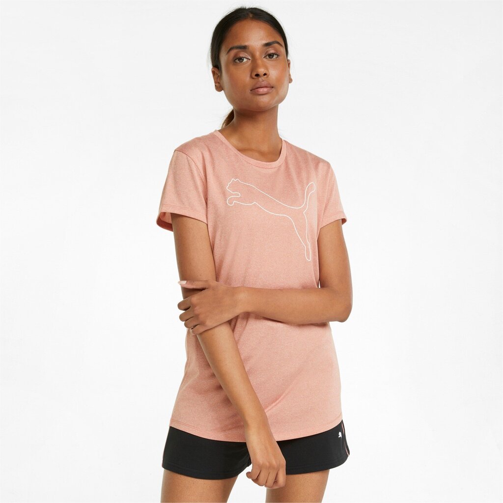 Moteriški marškinėliai Puma RTG HeatHer 586455*63, pilkai rožinės/baltos spalvos 4064535435559 цена и информация | Marškinėliai moterims | pigu.lt