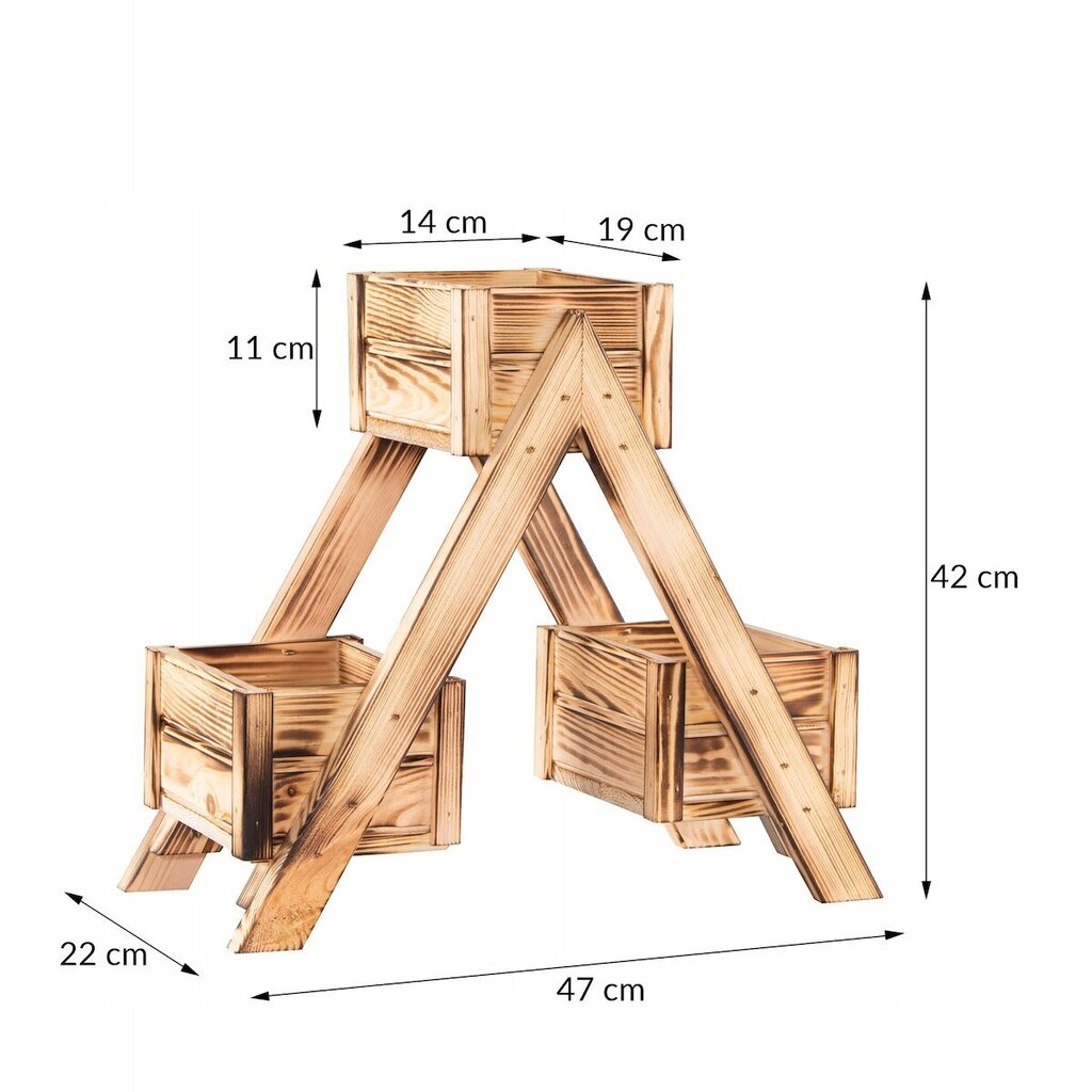 Gėlių stovas Springos 42 x22x47 cm kaina ir informacija | Vazonai | pigu.lt