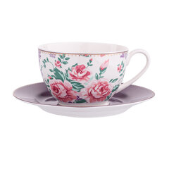 Charlotta porcelianinis puodelis su lėkštute, 200 ML, 15 CM NBC kaina ir informacija | Taurės, puodeliai, ąsočiai | pigu.lt