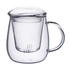 Andrea puodelis su sieteliu ir dangteliu, 350 ML kaina ir informacija | Taurės, puodeliai, ąsočiai | pigu.lt