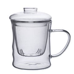 Andrea puodelis su stikliniu filtru, 350ML kaina ir informacija | Taurės, puodeliai, ąsočiai | pigu.lt