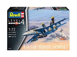 Сборная пластиковая модель Revell - F/A18F Super Hornet, 1/72, 03834 цена и информация | Конструкторы и кубики | pigu.lt