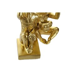 Žvakidė DKD Home Decor Auksinis Derva Beždžionė (11 x 11 x 16.8 cm) (2 pcs) kaina ir informacija | Žvakės, Žvakidės | pigu.lt
