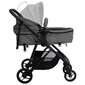 Vaikiškas vežimėlis 2-1, šviesiai pilkas/juodas, plienas цена и информация | Vežimėliai | pigu.lt