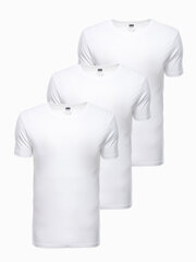Marškinėliai vyrams Ombre Clothing, 3vnt.,balti kaina ir informacija | Vyriški marškinėliai | pigu.lt