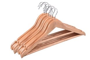 Деревянный подвес RONDO, набор из 30 шт. светло-коричневый цена и информация | Вешалки и мешки для одежды | pigu.lt