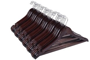 Подвеска деревянная RONDO, набор 100шт. темно коричневый цена и информация | Вешалки и мешки для одежды | pigu.lt
