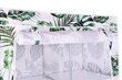 Tekstilinė spintelė MIRA Monstera su 6 lentynomis - balta ir žalia цена и информация | Spintos | pigu.lt
