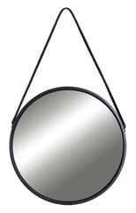 Круглое подвесное зеркало МИРАЖ на 50 см черное цена и информация | Зеркала | pigu.lt