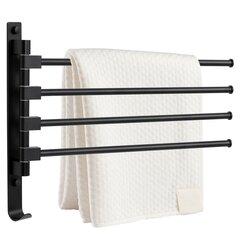 ORTYS черный полотенцесушитель цена и информация | Аксессуары для ванной комнаты | pigu.lt