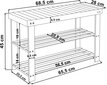 Suoliukas su batų lentynomis Milos, juodas цена и информация | Batų spintelės, lentynos ir suolai | pigu.lt