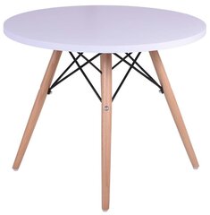 Apvalus kavos staliukas Massimo, 60 cm, baltas kaina ir informacija | Kavos staliukai | pigu.lt