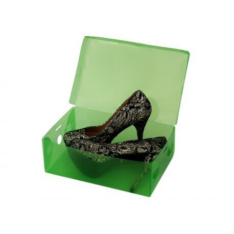 Batų dėžutė su dangteliu S - žalia kaina ir informacija | Batų spintelės, lentynos ir suolai | pigu.lt
