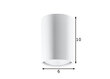 Sollux lubinis šviestuvas Lagos, baltas, 10 cm цена и информация | Lubiniai šviestuvai | pigu.lt