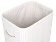 Bambukinis skalbinių krepšelis 80 L, baltas kaina ir informacija | Vonios kambario aksesuarai | pigu.lt