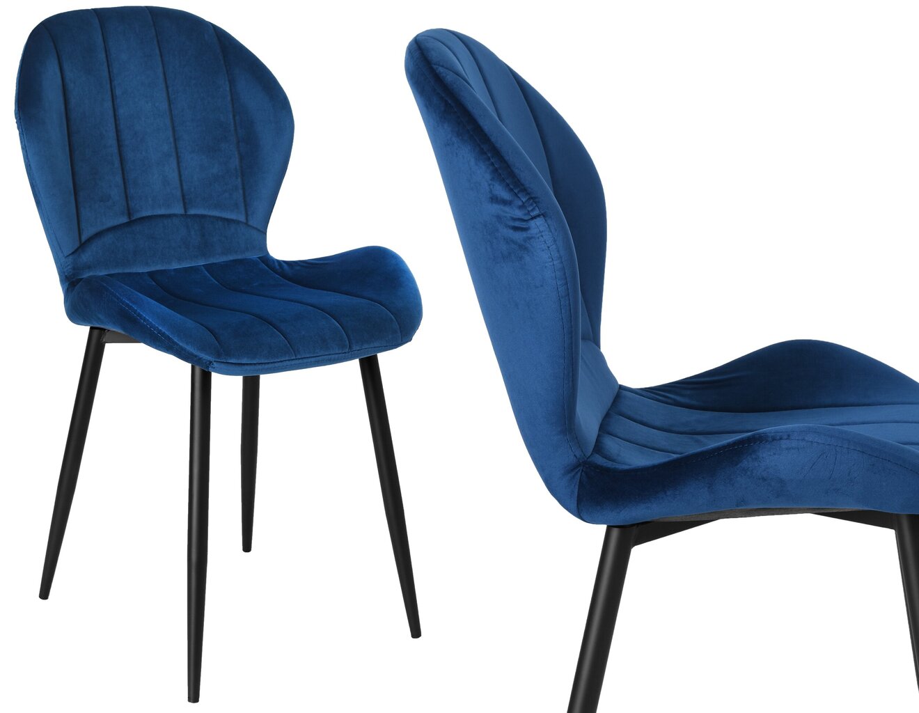 Velby Velvet kėdė, mėlyna kaina ir informacija | Virtuvės ir valgomojo kėdės | pigu.lt