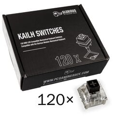 Glorious PC Gaming Race Kailh Box Black switchai | Linear & Silent (120 vnt) цена и информация | Клавиатуры | pigu.lt