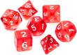 Krištolinių kauliukų rinkinys Rebel RPG Dice Set - Crystal - Red kaina ir informacija | Stalo žaidimai, galvosūkiai | pigu.lt