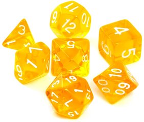 Krištolinių kauliukų rinkinys Rebel RPG Dice Set - Crystal - Yellow цена и информация | Настольные игры, головоломки | pigu.lt