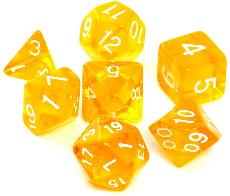 Krištolinių kauliukų rinkinys Rebel RPG Dice Set - Crystal - Yellow цена и информация | Stalo žaidimai, galvosūkiai | pigu.lt