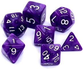 Perliniai kauliukai Rebel RPG Dice Set - Pearl - Violet kaina ir informacija | Stalo žaidimai, galvosūkiai | pigu.lt
