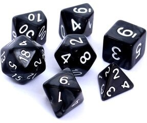 Perliniai kauliukai Rebel RPG Dice Set - Pearl - Black kaina ir informacija | Stalo žaidimai, galvosūkiai | pigu.lt