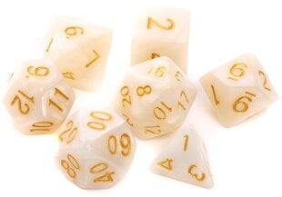 Perliniai kauliukai Rebel RPG Dice Set - Pearl - White цена и информация | Настольные игры, головоломки | pigu.lt