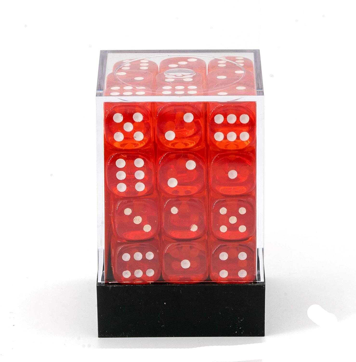 Domino Chessex Translucent 12mm d6 with pips Dice Blocks (36 Dice) - Orange  w/white цена | pigu.lt