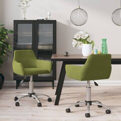 Pasukamos valgomojo kėdės, 2vnt., šviesiai žalios, aksomas kaina ir informacija | Virtuvės ir valgomojo kėdės | pigu.lt