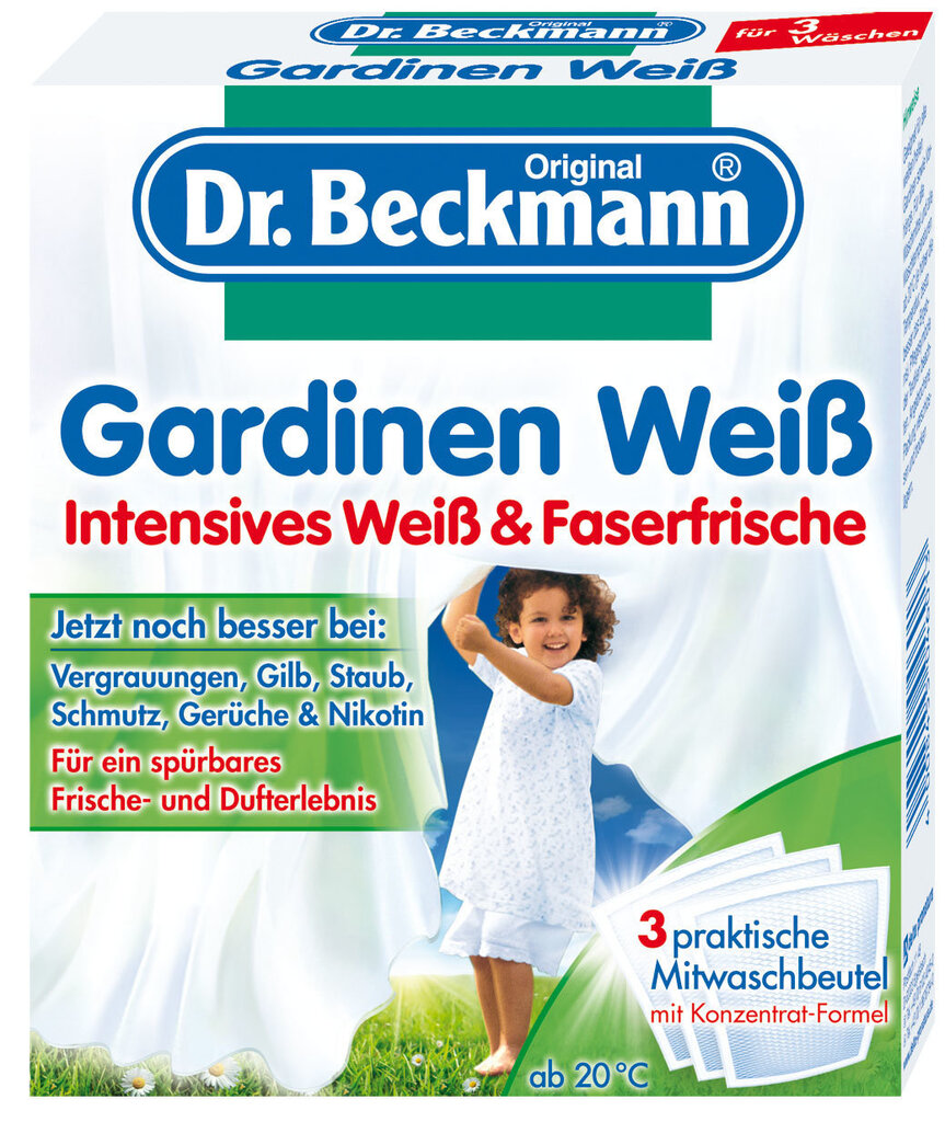 Dr. Beckmann užuolaidų baliklis, 3x40 g kaina ir informacija | Skalbimo priemonės | pigu.lt