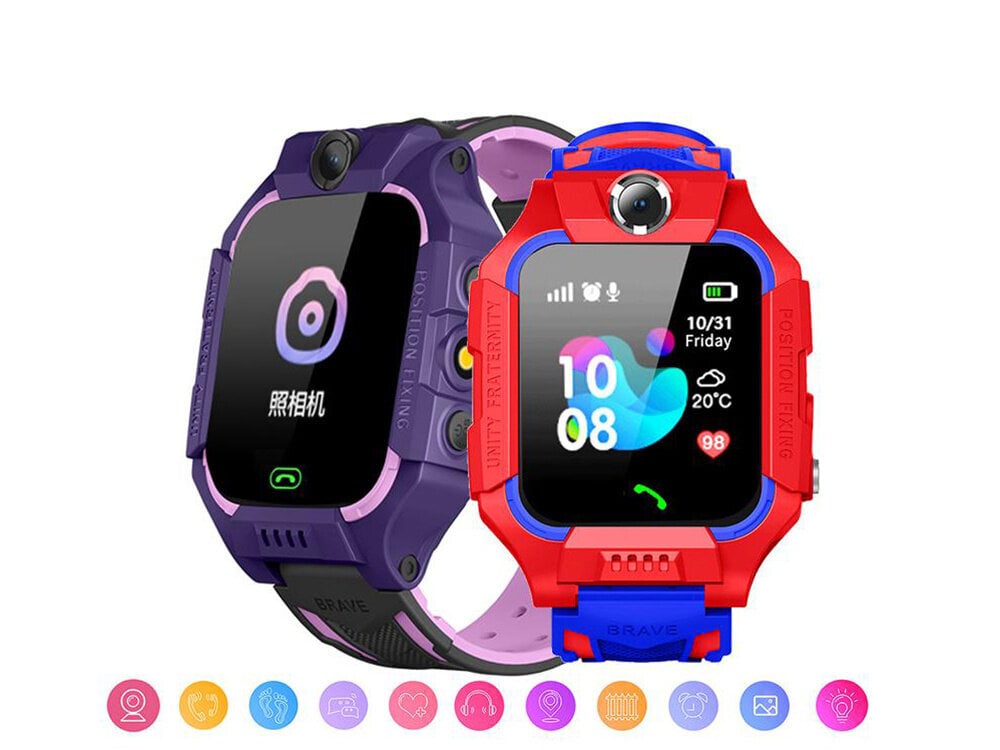 VG-06212 Red/Violet/Turquoise kaina ir informacija | Išmanieji laikrodžiai (smartwatch) | pigu.lt