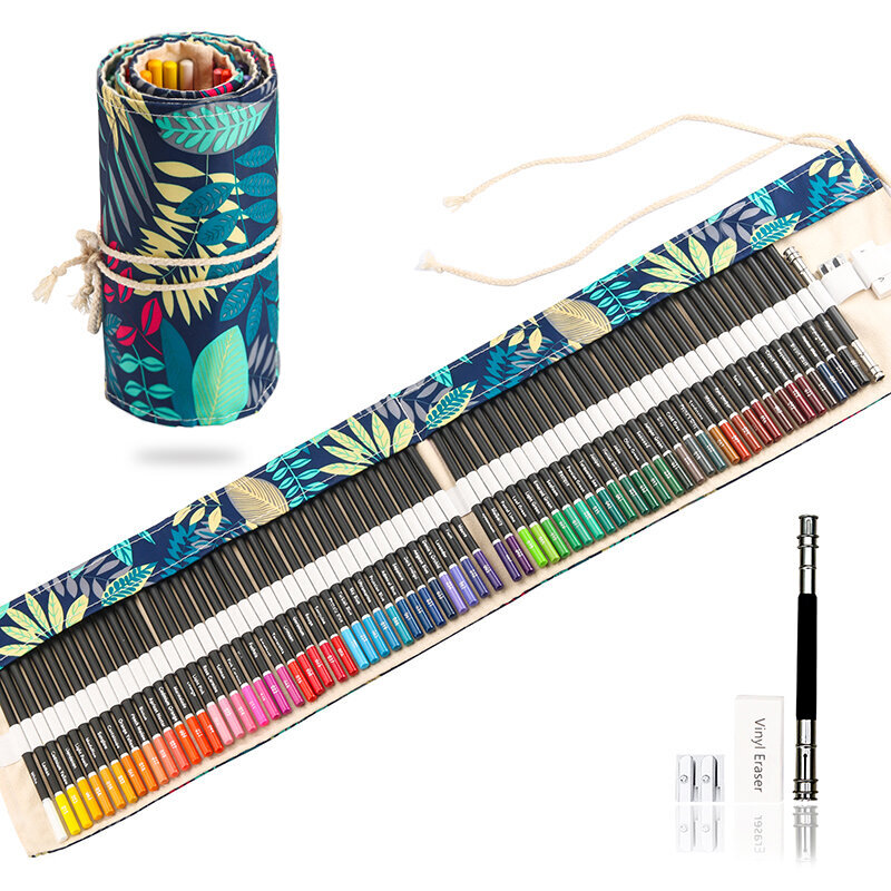 Profesionalus pieštukų rinkinys 72 spalvų medžiaginiame dėkle. K13885 kaina ir informacija | Piešimo, tapybos, lipdymo reikmenys | pigu.lt