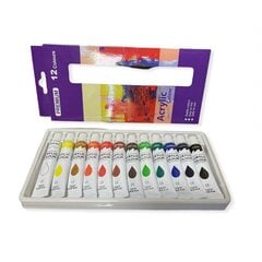Акриловые краски Premium 12 цветов. K 12721 цена и информация | Принадлежности для рисования, лепки | pigu.lt