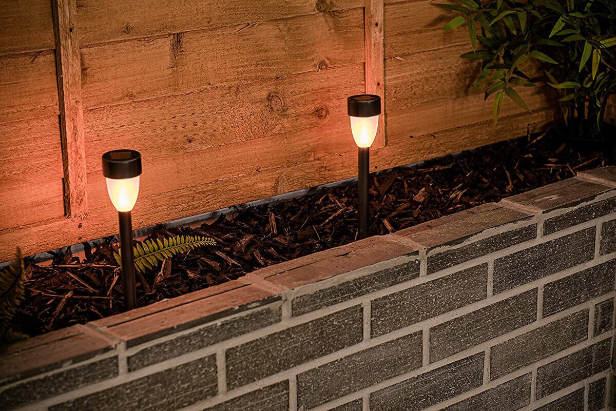 Sodo žibintas su liepsnos efektu Saska Garden, 3 LED, 36,5 cm kaina ir informacija | Lauko šviestuvai | pigu.lt