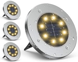 Садовый светильник с солнечной батареей Saska Garden 8 LED, 4 шт. цена и информация | Saska Garden Товары для сада | pigu.lt