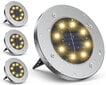 Sodo žibintas su saulės baterija Saska Garden 8 LED, 4 vnt. цена и информация | Lauko šviestuvai | pigu.lt