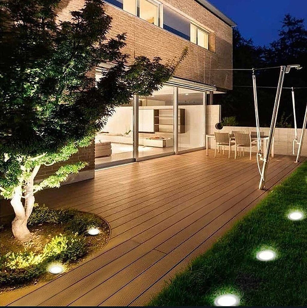 Sodo žibintas su saulės baterija Saska Garden 8 LED, 4 vnt. kaina ir informacija | Lauko šviestuvai | pigu.lt