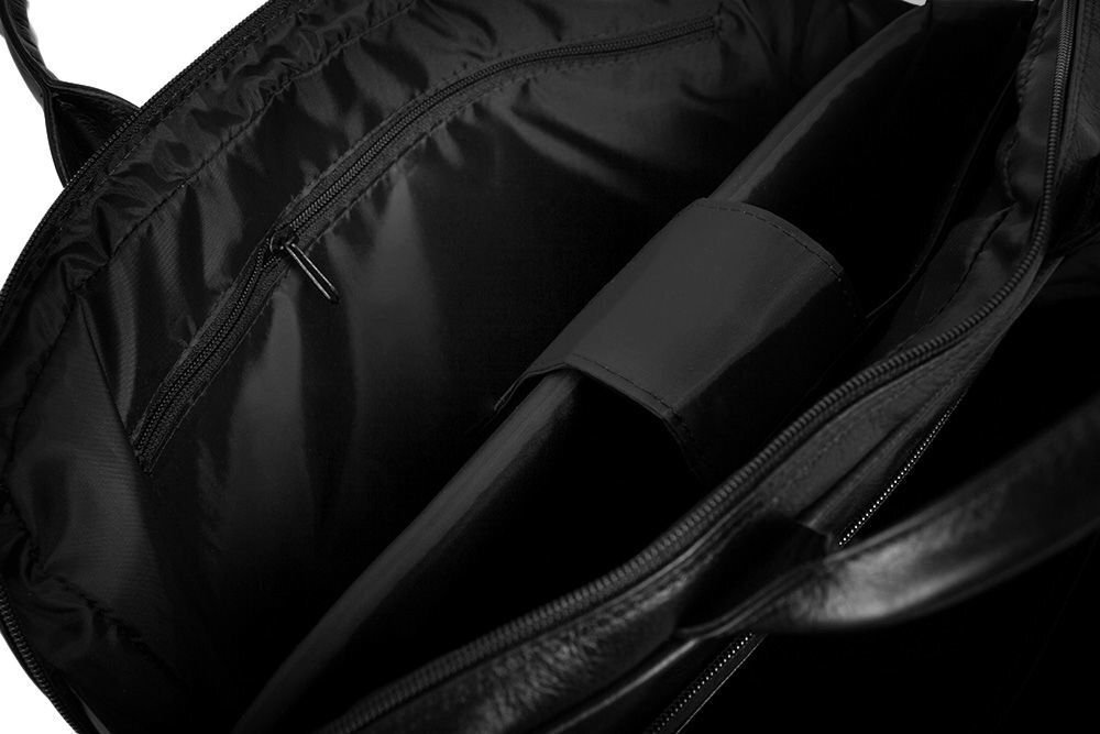 Vyriška odinė rankinė kompiuteriui Solier Rothen SL30 - Juoda kaina ir informacija | Kuprinės ir krepšiai | pigu.lt