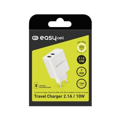 Travel Charger 2 USB 2mAh By Easycell White kaina ir informacija | Krovikliai telefonams | pigu.lt