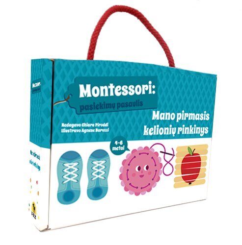 Lavinamoji priemonė Montessori: pasiekimų pasaulis. Mano pirmasis kelionių rinkinys kaina ir informacija | Stalo žaidimai, galvosūkiai | pigu.lt