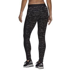Sportinės tamprės moterims Adidas Allover Print, juodos цена и информация | Спортивная одежда для женщин | pigu.lt