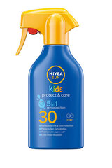 Purškiamas kremas nuo saulės vaikams Nivea Sun Kids Protect & Care SPF 30, 270 ml kaina ir informacija | Kremai nuo saulės | pigu.lt