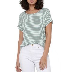 Only Женщины Onlmoster Stripe S/s O-Neck Jrs Noos 15206243 Jersey Tops Зелёный Блекло-зелёный L, S цена и информация | Женские блузки, рубашки | pigu.lt